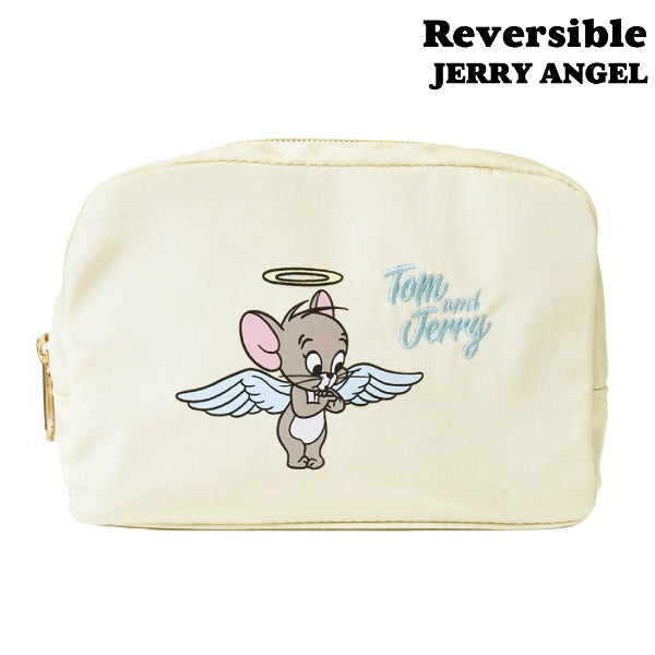 [In Stock] Tom and Jerry ~ Angel X Devil Series! Black and White Reversible Tote Bag - Jerry STJ0177