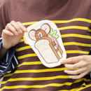 [現貨]Tom and Jerry ~扁平三明治刺繡圖案收納包-Jerry STJ0196