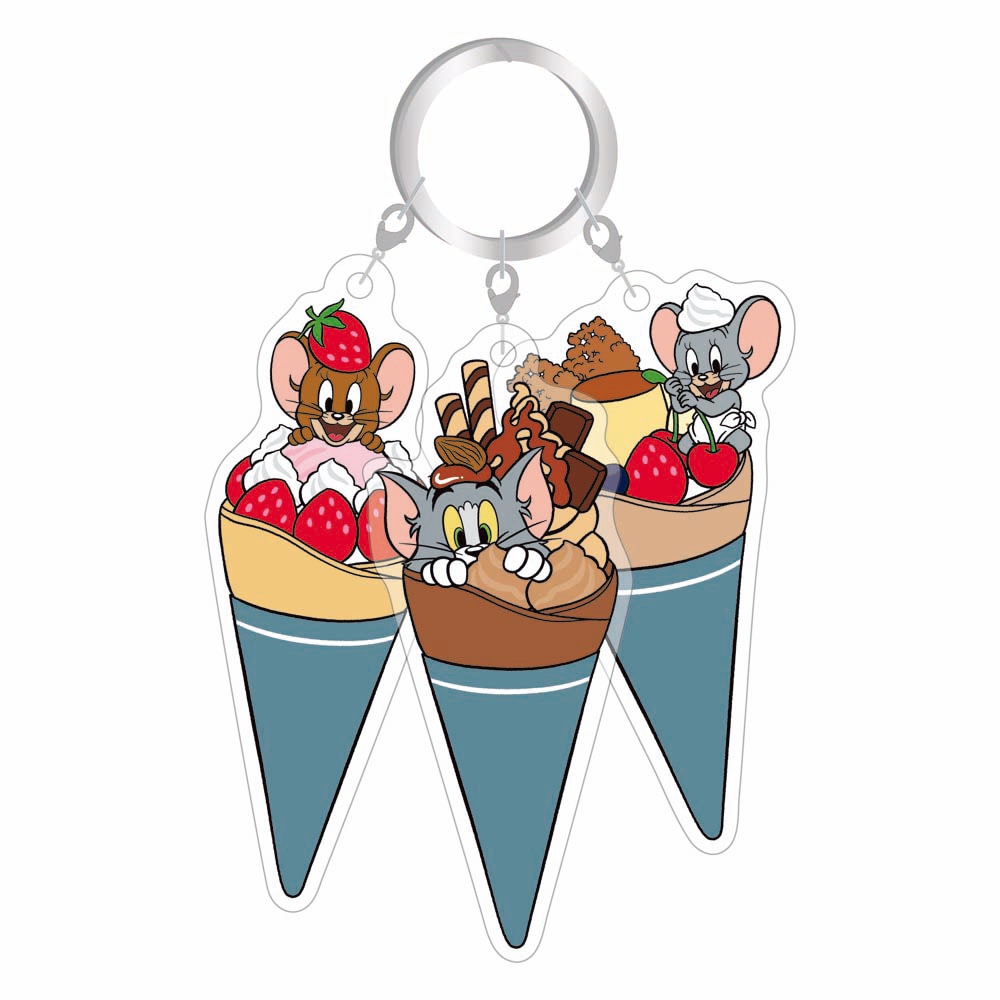 [現貨] Tom and Jerry - 85週年紀念Tom and Jerry日本展限定! 東京可麗餅3重匙扣 STJ0279
