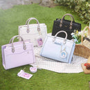 [預訂款] & chouette 推活！2Ways 撞色雙面心心帶痛包 OL痛包 學生痛包 （全4色）SNC0005