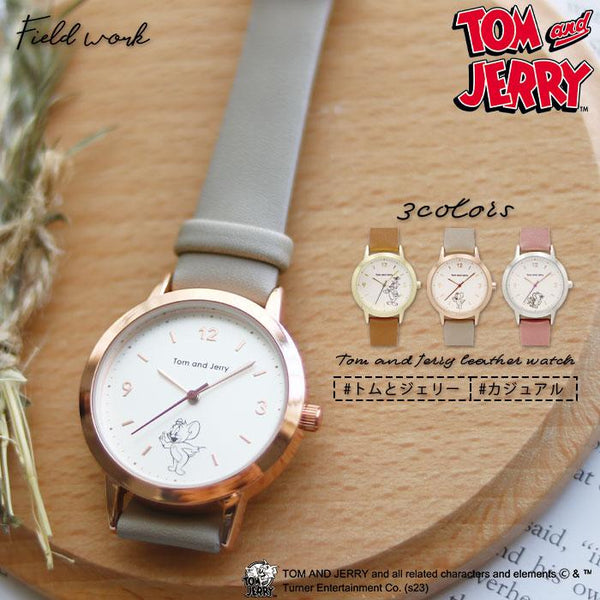[現貨] Tom and Jerry - 日本製機芯 休閒手錶 （全2款；粉色/灰色）STJ0119
