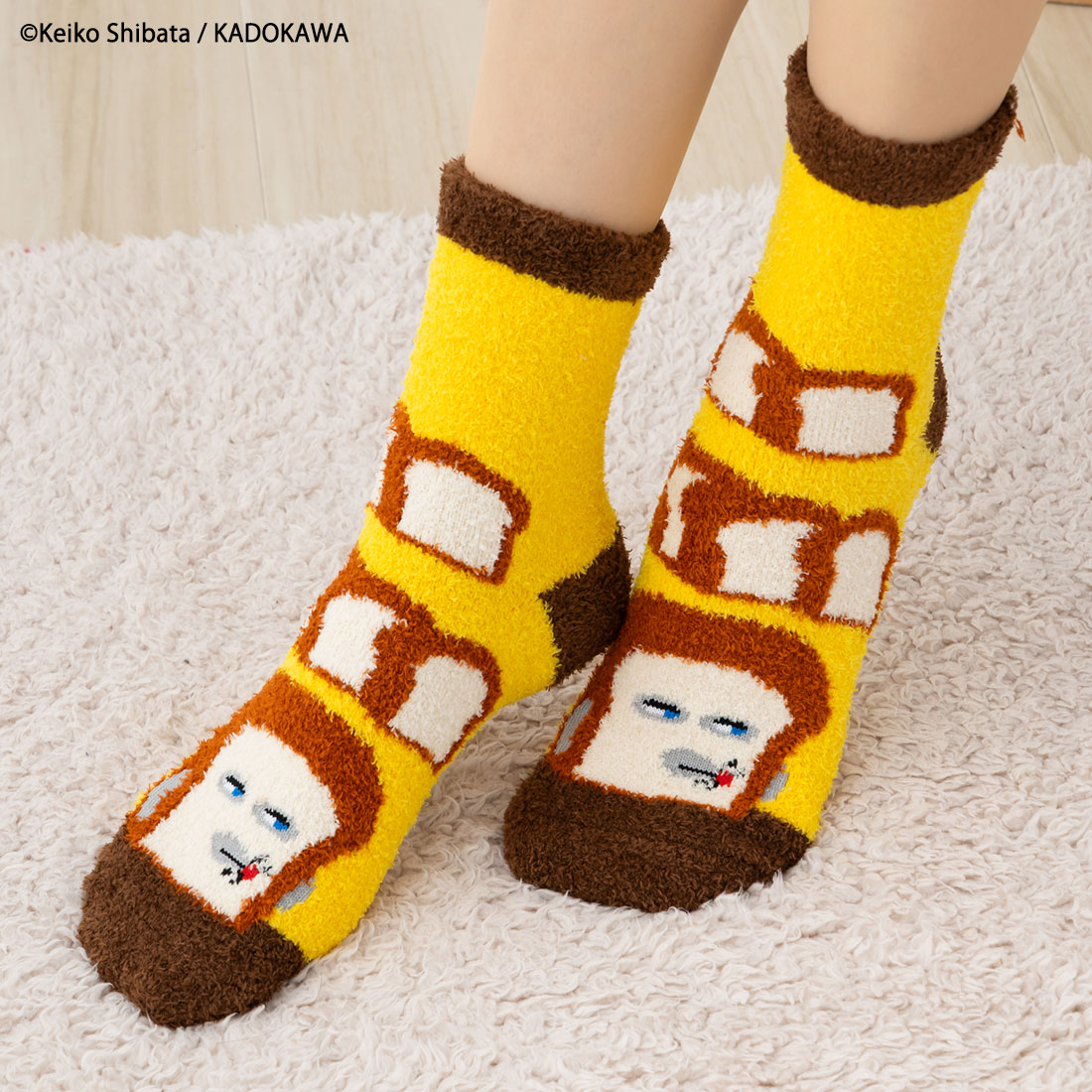 [In Stock] Pandoraboo Bread Thief - Furry Pattern Socks 23-25cm SBB0142