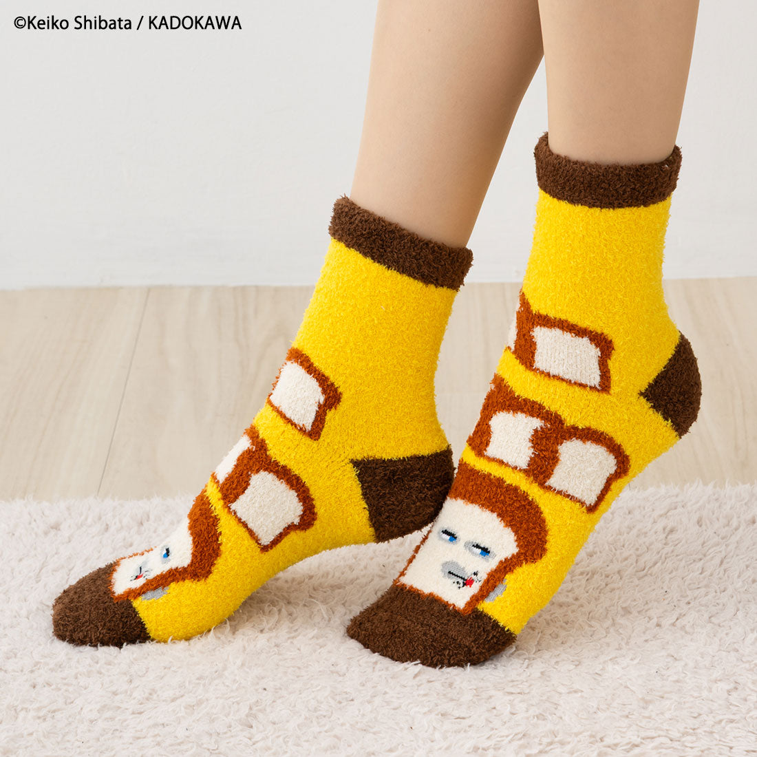[In Stock] Pandoraboo Bread Thief - Furry Pattern Socks 23-25cm SBB0142