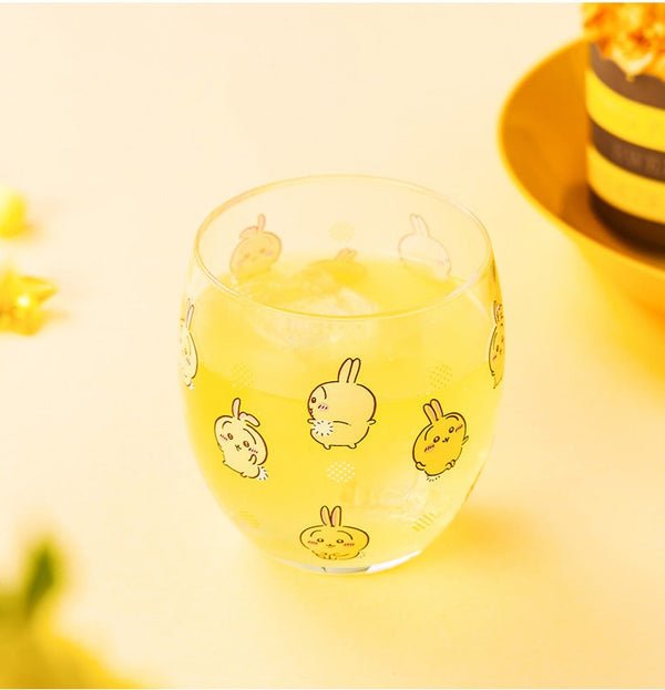 [準現貨][約5月中後到貨]ちいかわCHIIKAWA 東京系列～うさぎ 兔兔滿版圖案玻璃杯 SCH0348