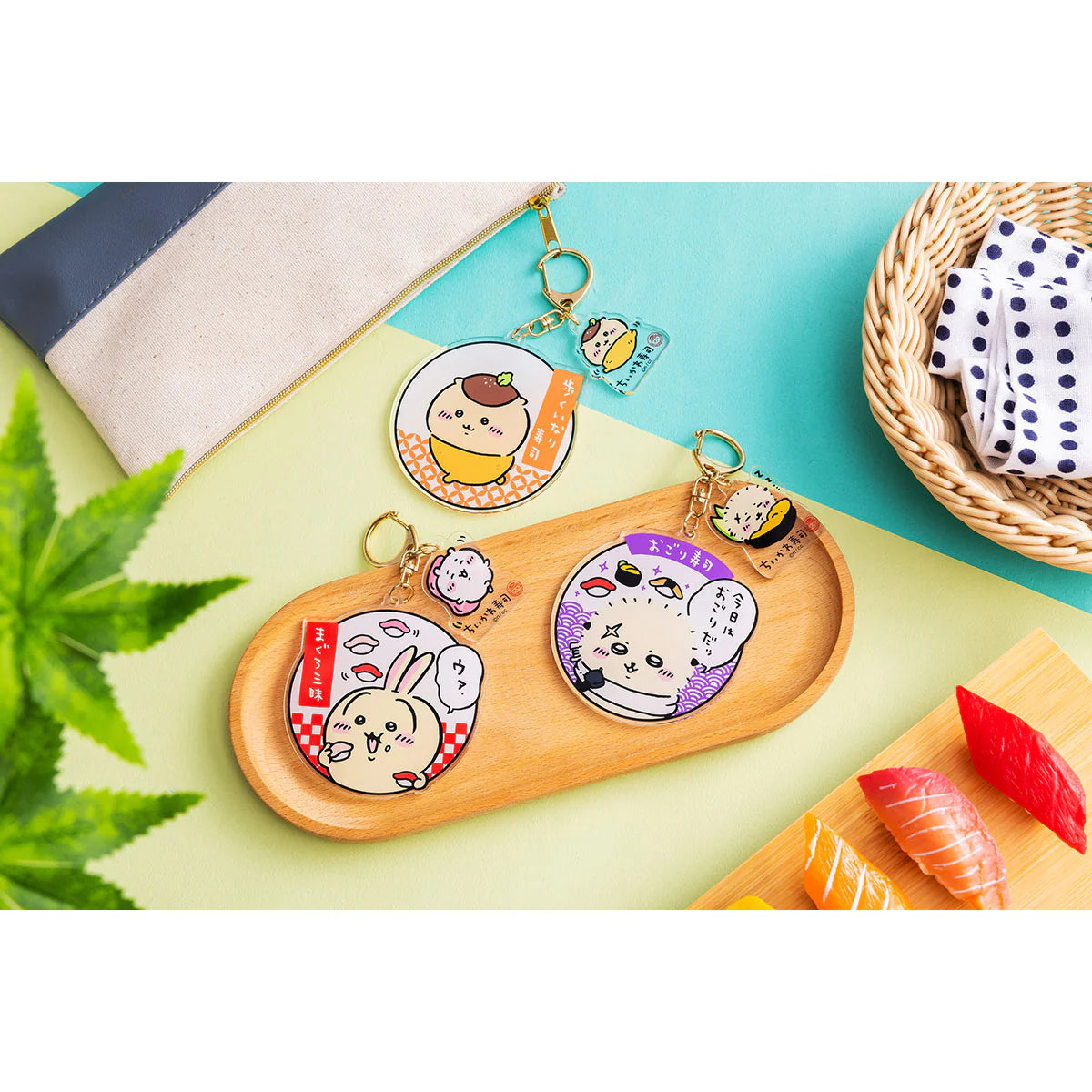 [In stock] ちいかわChiikawa Sushi Series～ラッコ Sea Otter Keychain (おごりSushi) SCH0754