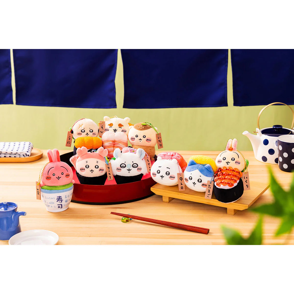 [Ready stock] ちいかわChiikawa Sushi Series～Doll Pendant うさぎRabbit (Tea) SCH0732