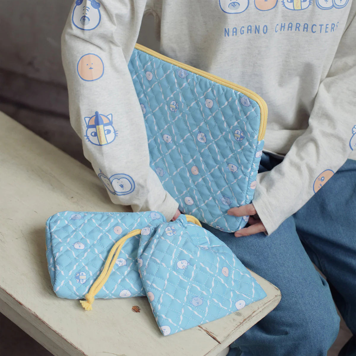 [現貨] ナガノNAGANO JOKE BEAR 藍色平板電腦袋 IPAD袋 SNA0209