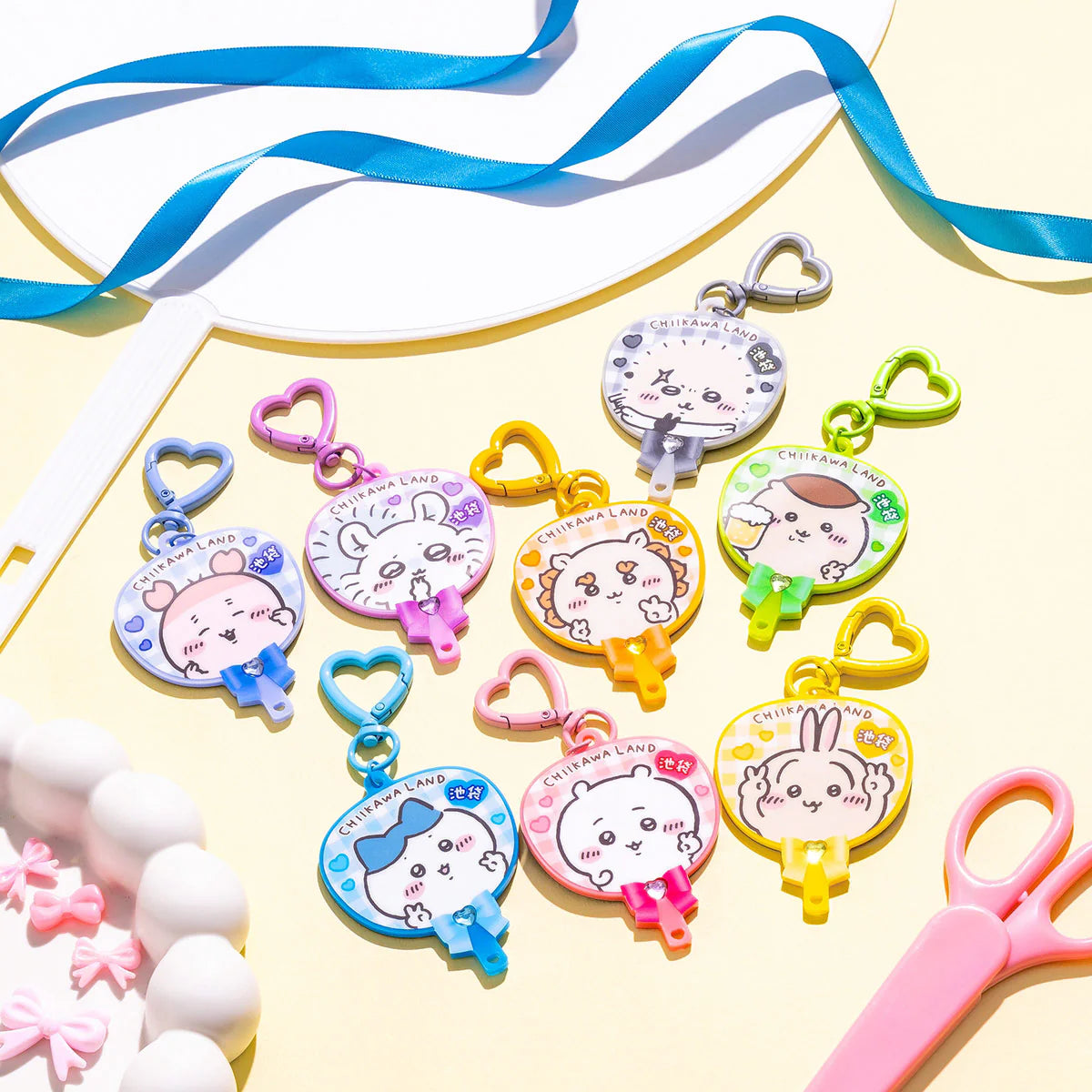 [準現貨][約4月尾到貨] ちいかわChiikawa  Go！IKEBUKURO 系列～うさぎ 兔兔 應援扇鎖匙扣 SCH1502