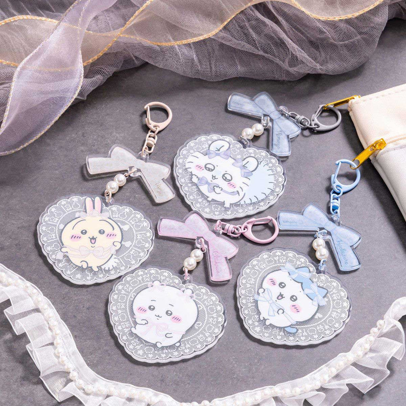 [準現貨] [預計12月尾到貨]ちいかわCHIIKAWA Go!HARAJUKU系列-人人蕾絲うさぎ兔兔鎖匙扣 SCH1342