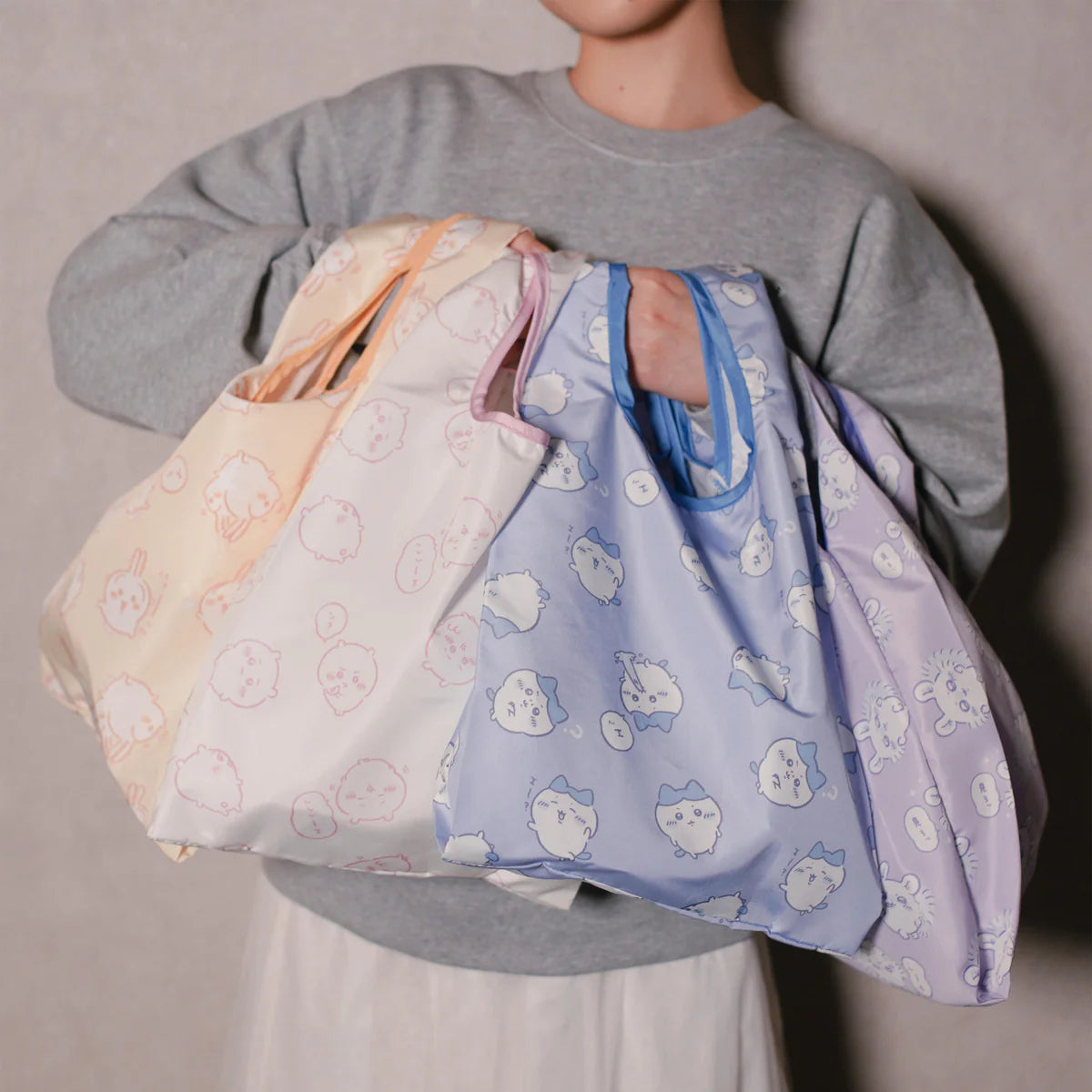 [現貨]ちいかわCHIIKAWA 密圖案可摺疊環保袋-うさぎ兔兔 SCH1363