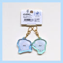 [現貨]パンどろぼう麵包小偷- 亞克力透明二合一磁石鑰匙扣（藍色X綠色） SBB0077