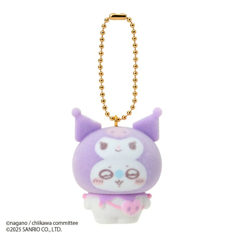 [現貨][限payme/fps/alipay結帳，信用卡結帳會取消]ちいかわCHIIKAWA X Sanrio 聯乘-  モモンガ 飛鼠 X KUROMI  迷你公仔吊飾 SCH1247