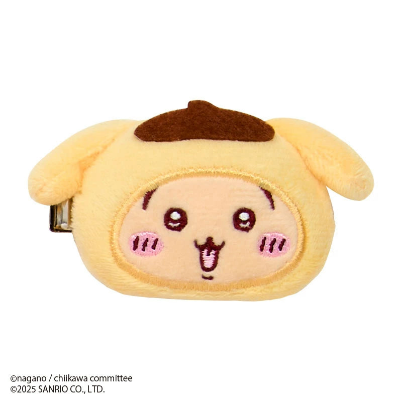 [現貨][限payme/fps/alipay結帳，信用卡結帳會取消]ちいかわCHIIKAWA X Sanrio 聯乘-  うさぎ兔兔 X 布甸狗公仔髮夾  SCH1244
