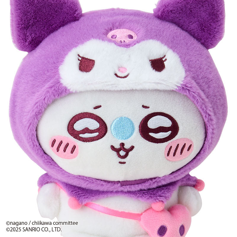 [In Stock] Chiikawa x Sanrio Collaboration - Momonga Flying Squirrel x KUROMI Large Figurine SCH1243