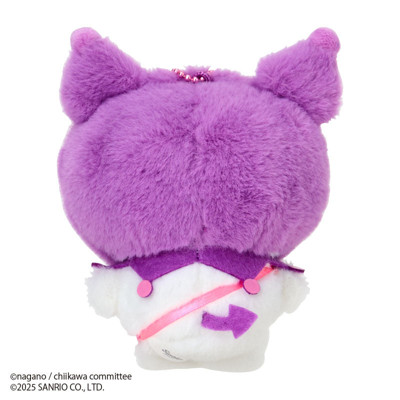 [In Stock] Chiikawa x Sanrio Collaboration - Momonga Flying Squirrel x KUROMI Small Figurine Charm SCH1242