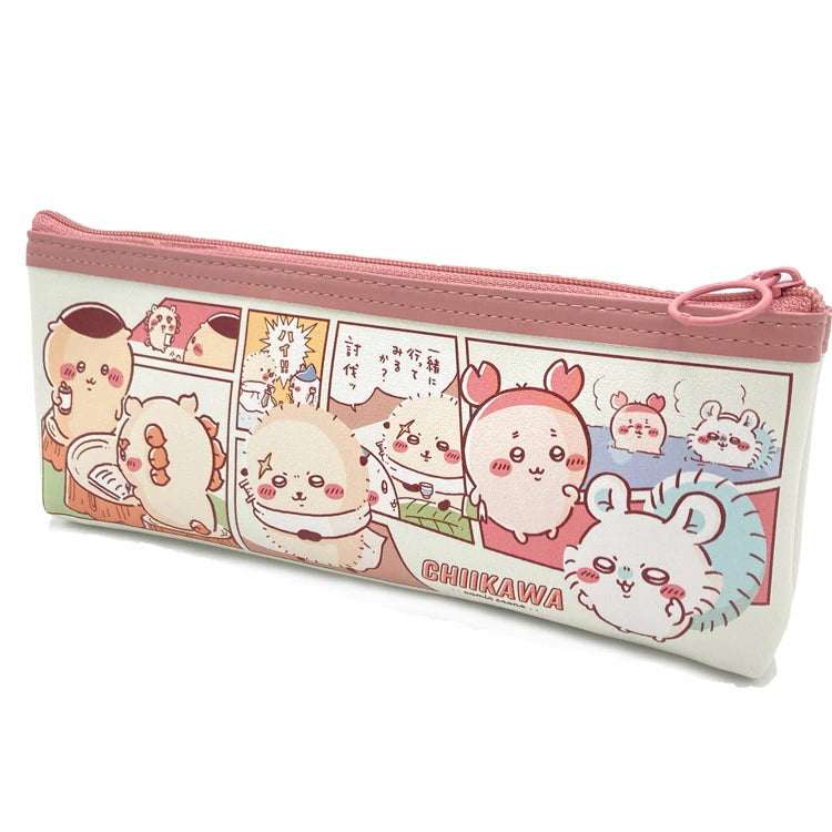 [In Stock] Chiikawa - Manga-Style Pencil Case (Pink Zipper) SCH0925