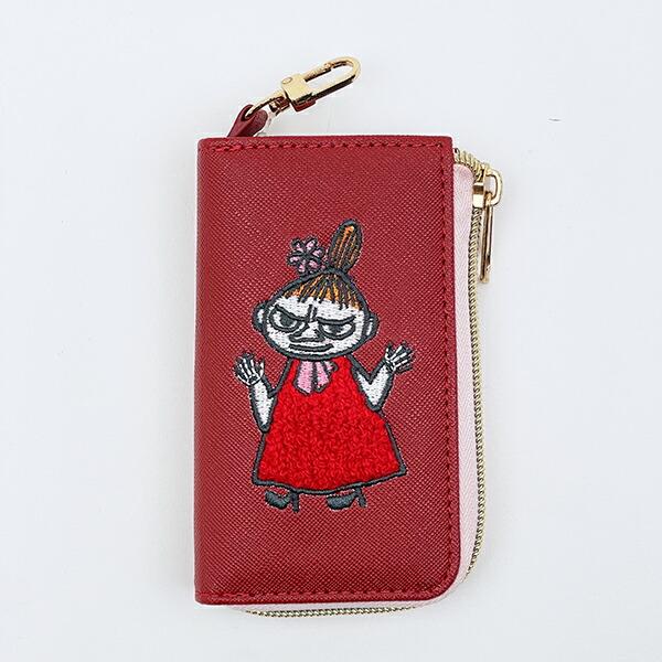 [現貨] MOOMIN 小美刺繡圖案皮質鎖匙包 SG0090
