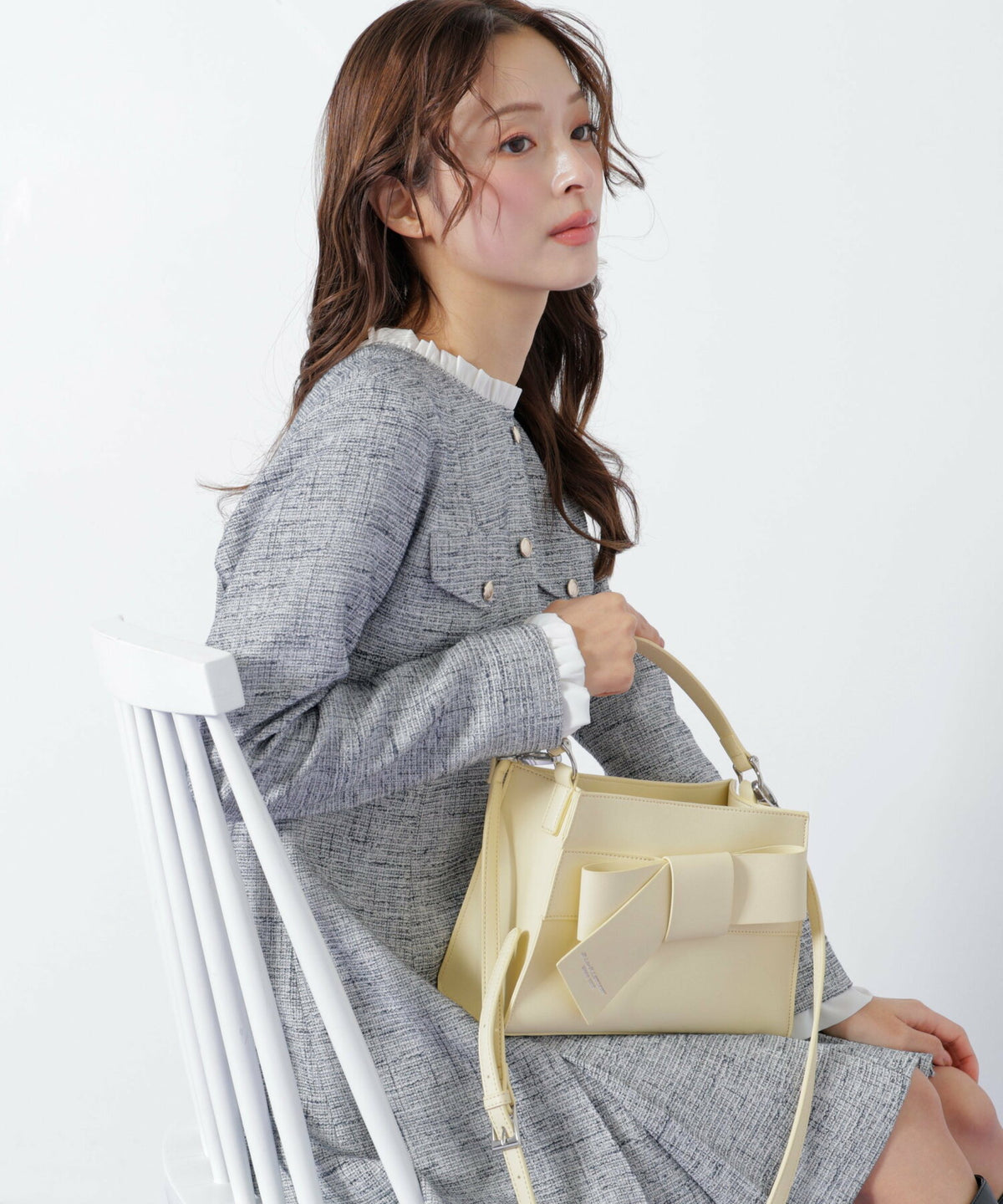 [預訂款] [請先向客服查詢日本庫存] JILL by JILL STUART- 優雅甜美立體蝴蝶結系列經典手頭一體單肩包（全5色） SG0098