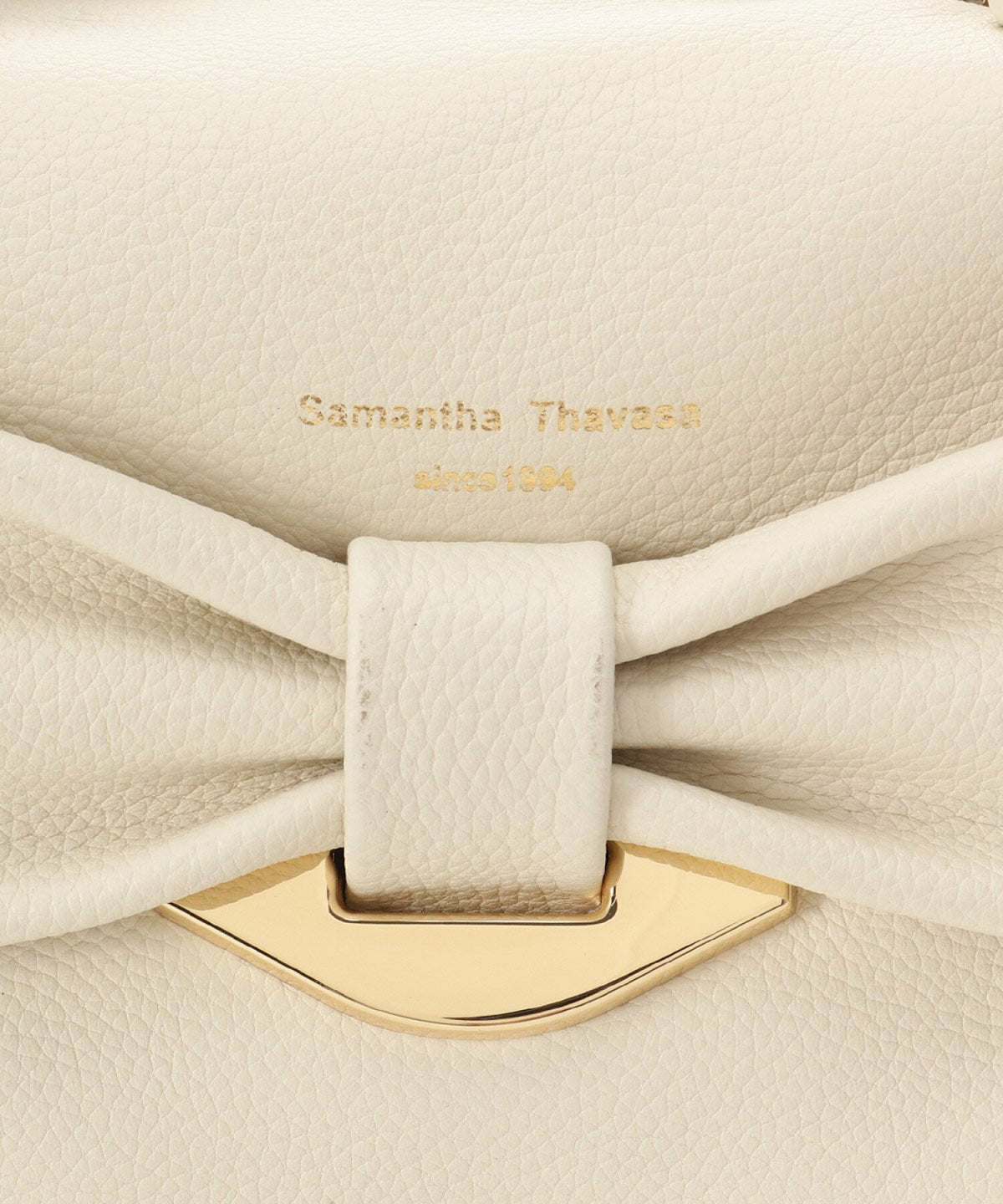 [預訂款] [請先向客服查詢日本庫存] Samantha Thavasa 優雅大蝴蝶結牛皮手提包（全3色） SSAM0024
