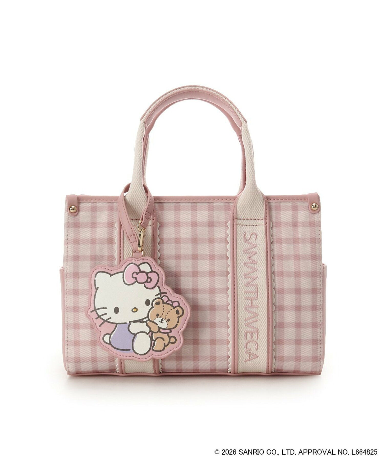 [預訂款] [請先向客服查詢日本庫存] SAMANTHAVEGA Hello Kitty 聯名款英倫格子手提包 SSAM0013