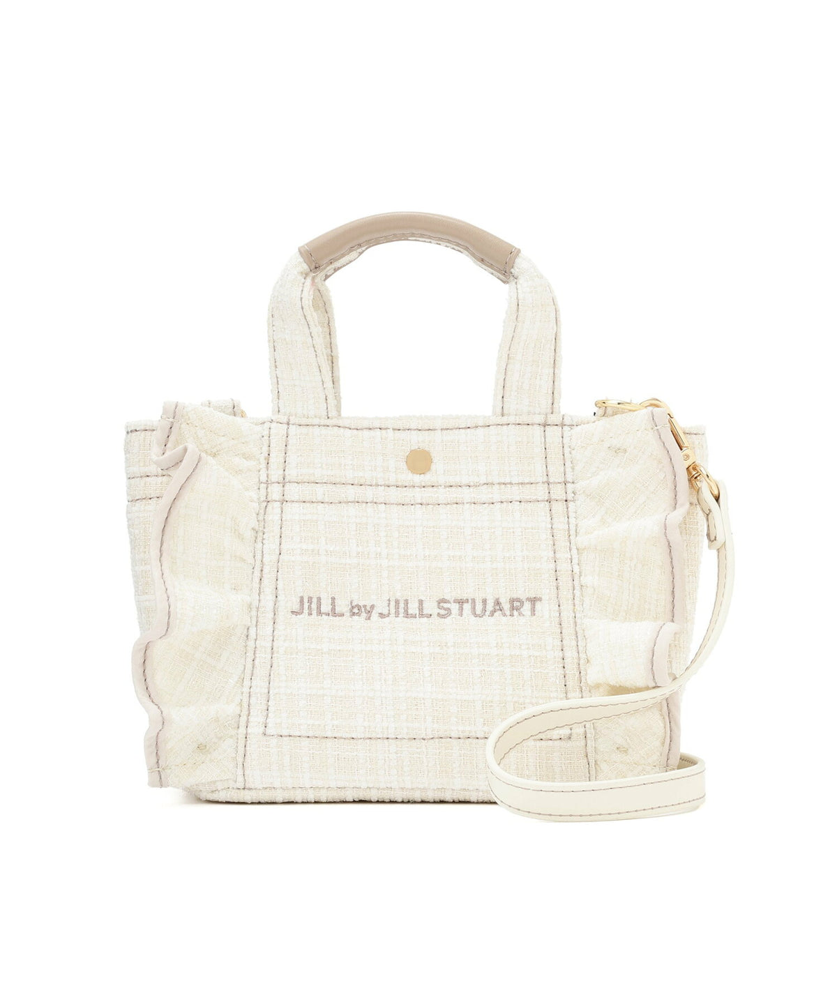 [預訂款] [請先向客服查詢日本庫存] JILL by JILL STUART- 經典波浪荷葉邊小巧粗花呢迷你兩用手提包（全4色） SG0094