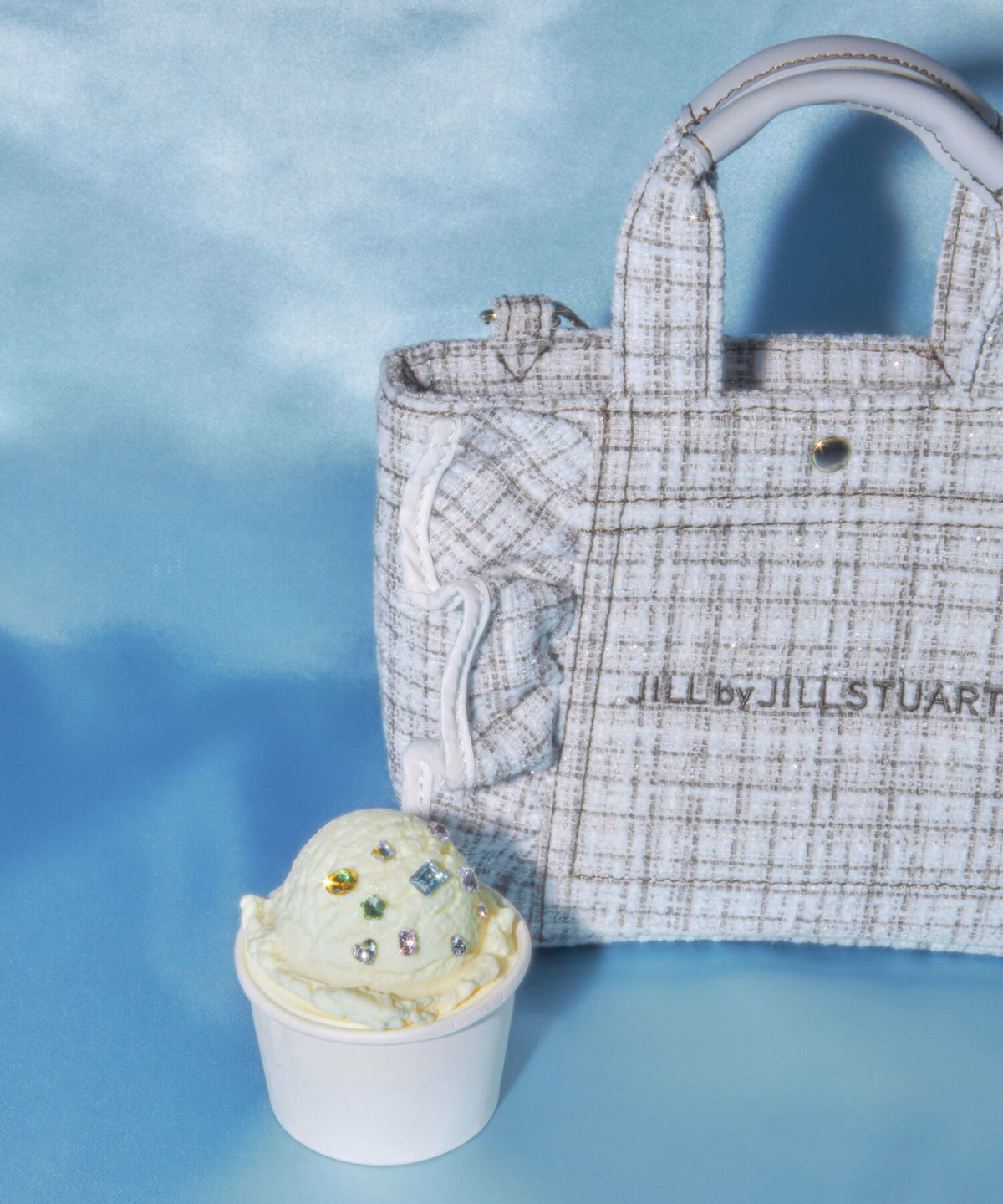 [預訂款] [請先向客服查詢日本庫存] JILL by JILL STUART- 經典波浪荷葉邊小巧粗花呢迷你兩用手提包（全4色） SG0094