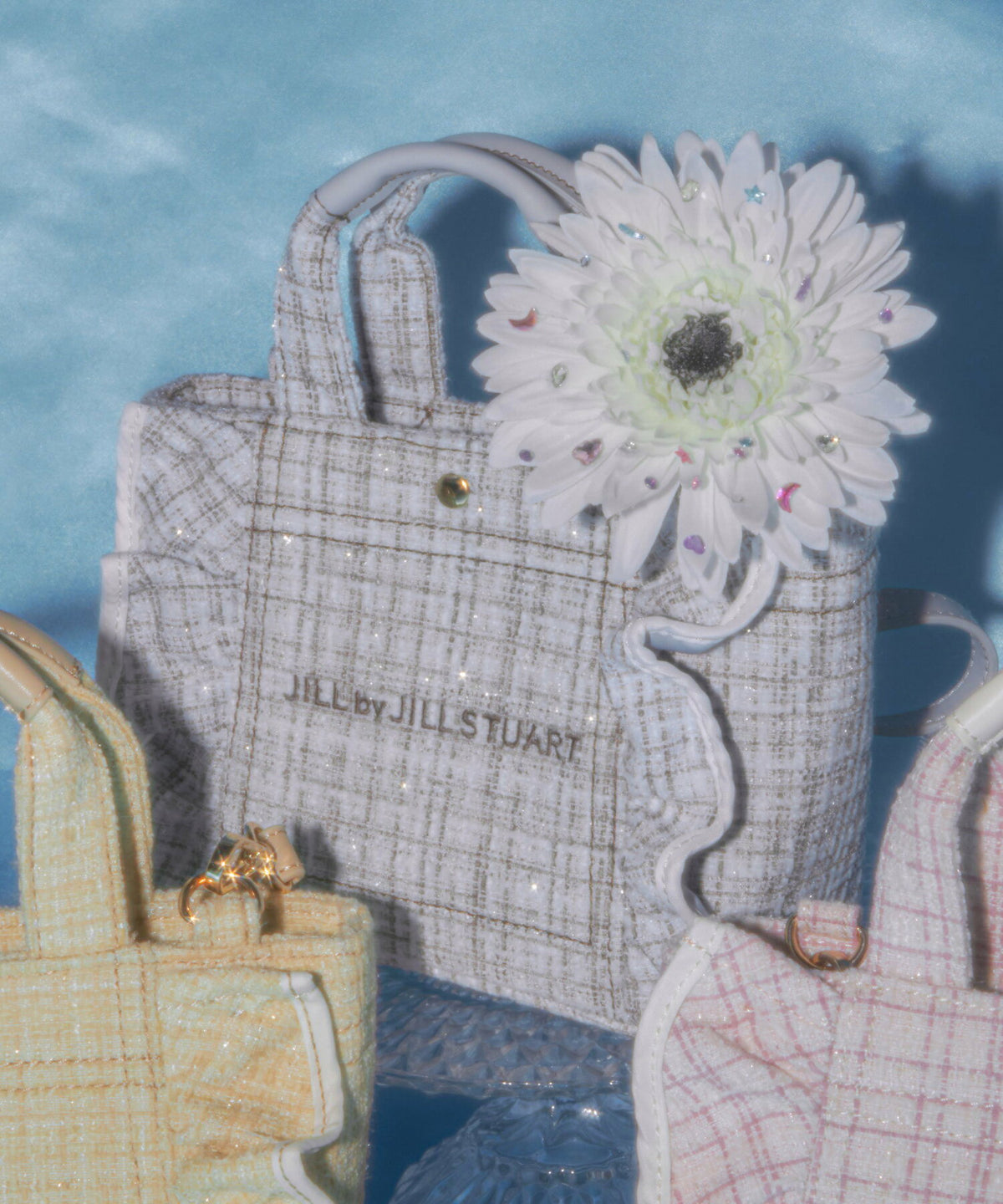 [預訂款] [請先向客服查詢日本庫存] JILL by JILL STUART- 經典波浪荷葉邊小巧粗花呢迷你兩用手提包（全4色） SG0094