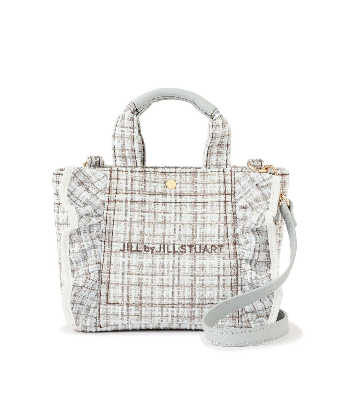 [預訂款] [請先向客服查詢日本庫存] JILL by JILL STUART- 經典波浪荷葉邊小巧粗花呢迷你兩用手提包（全4色） SG0094