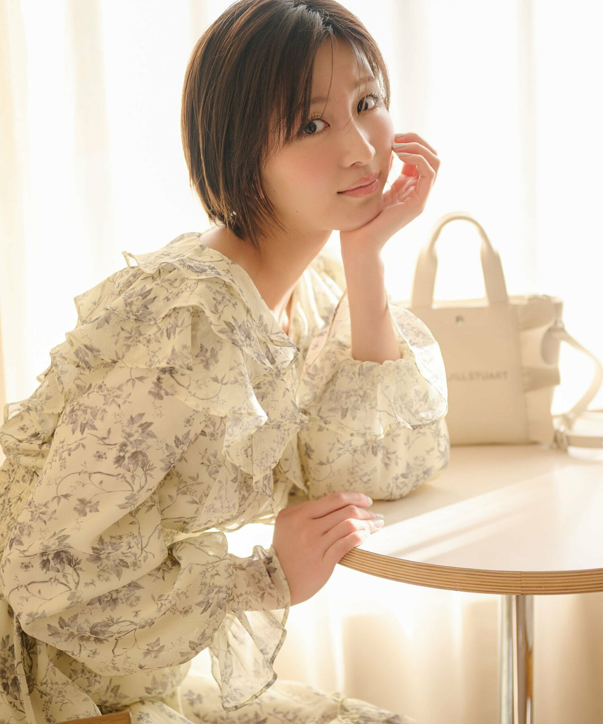 [預訂款] [請先向客服查詢日本庫存] JILL by JILL STUART- 高質感細荔枝紋經典荷葉邊迷你托特包（全3色） SG0102
