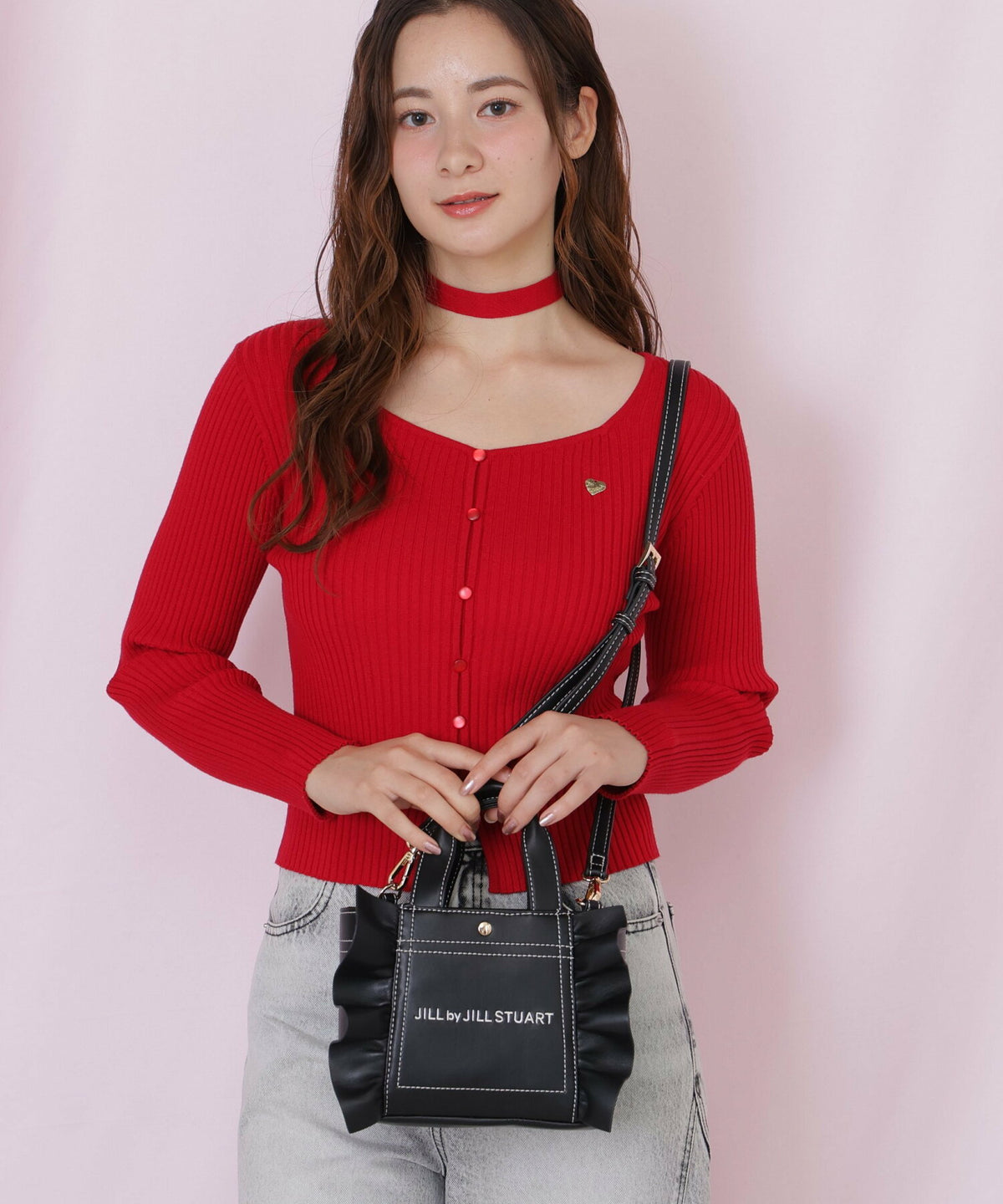 [預訂款] [請先向客服查詢日本庫存] JILL by JILL STUART- 高質感細荔枝紋經典荷葉邊迷你托特包（全3色） SG0102