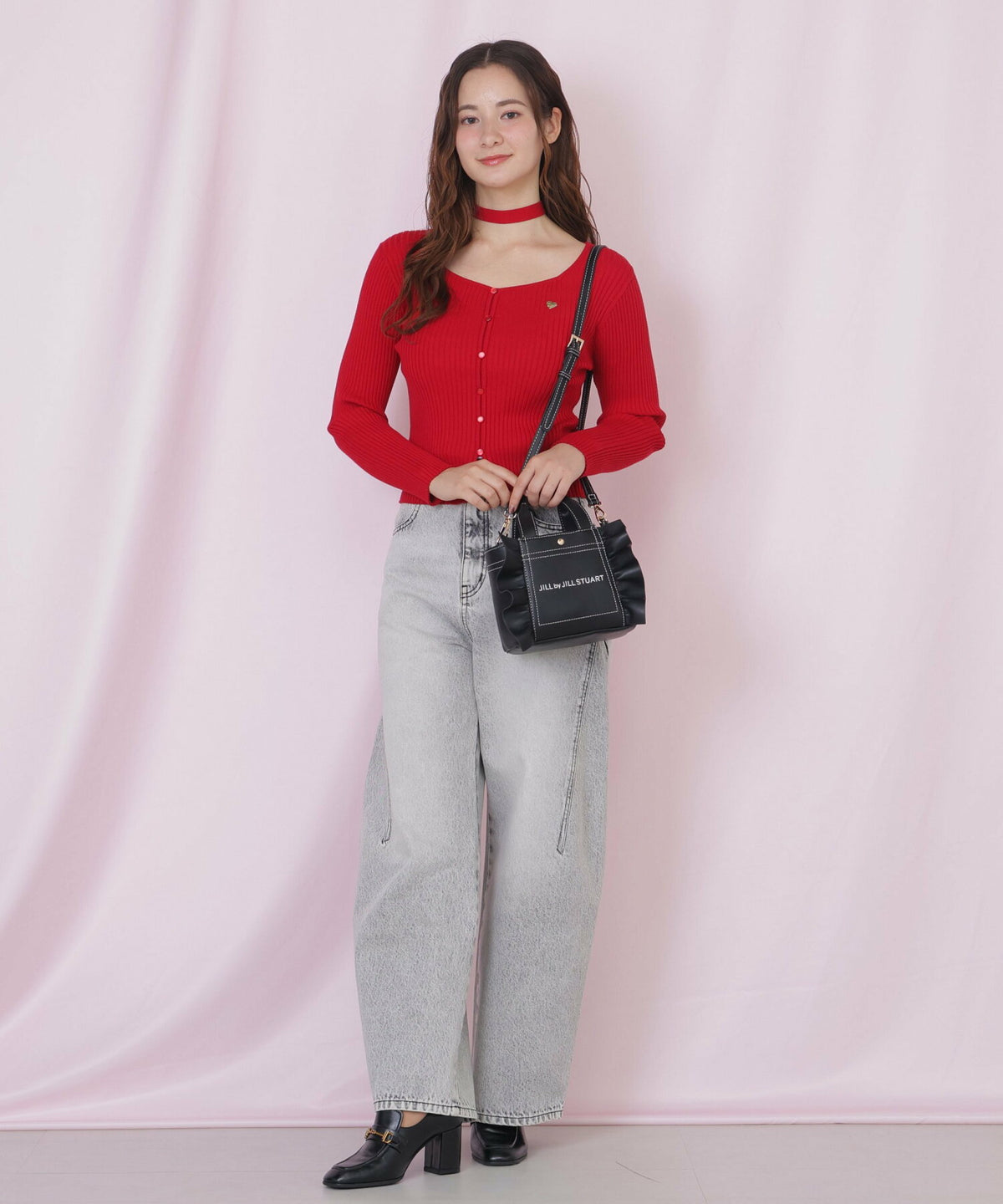 [預訂款] [請先向客服查詢日本庫存] JILL by JILL STUART- 高質感細荔枝紋經典荷葉邊迷你托特包（全3色） SG0102
