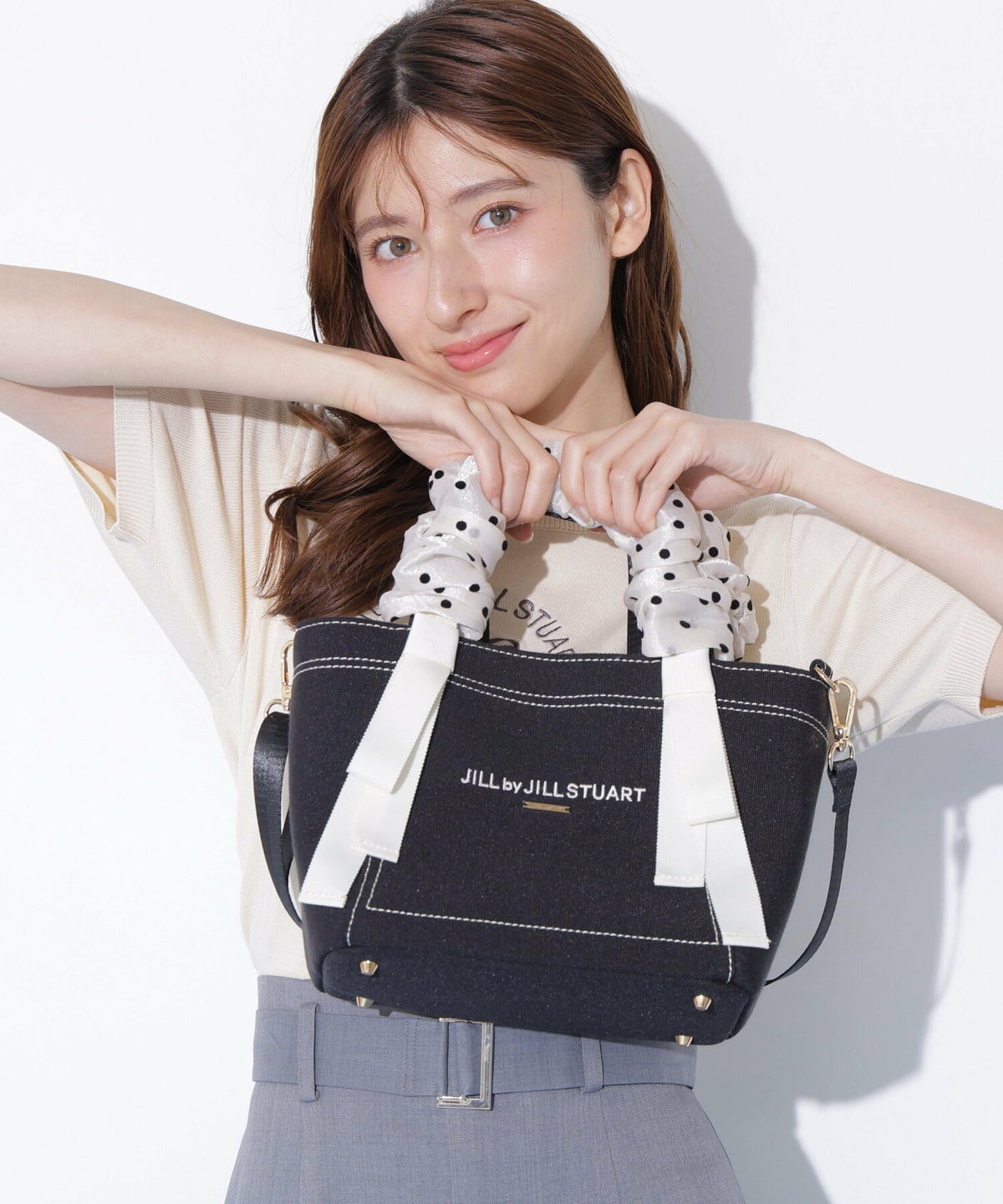 [預訂款] [請先向客服查詢日本庫存] JILL by JILL STUART- 多層次甜荷葉邊手提手柄輕巧尼龍/帆布托特包（全3色） SG0099