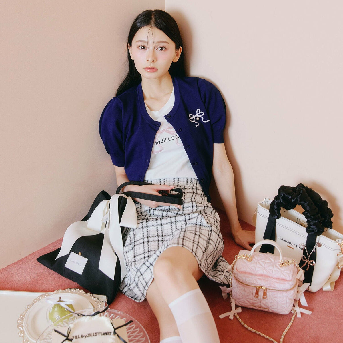[預訂款] [請先向客服查詢日本庫存] JILL by JILL STUART- 多層次甜荷葉邊手提手柄輕巧尼龍/帆布托特包（全3色） SG0099