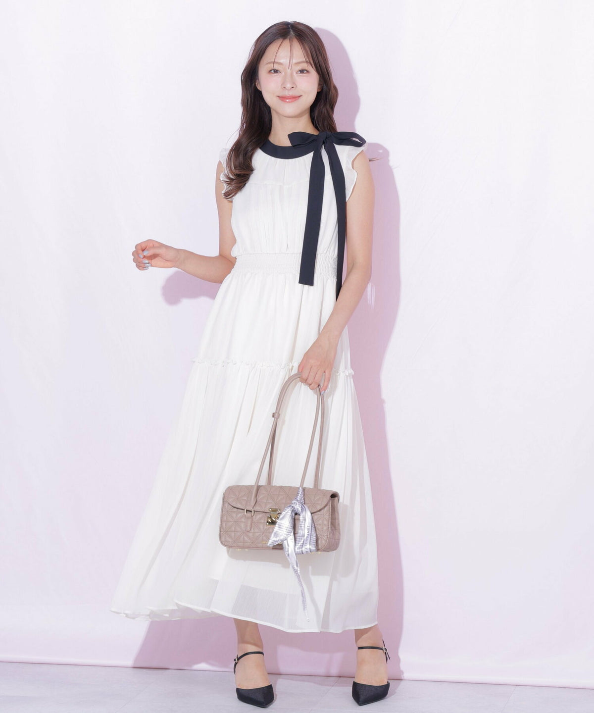 [預訂款] [請先向客服查詢日本庫存] JILL by JILL STUART- 絲巾優雅系帶輕奢菱格紋鋪棉澎澎腋下包（全3色） SG0096
