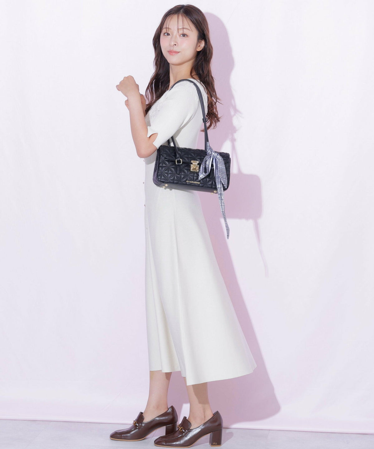 [預訂款] [請先向客服查詢日本庫存] JILL by JILL STUART- 絲巾優雅系帶輕奢菱格紋鋪棉澎澎腋下包（全3色） SG0096