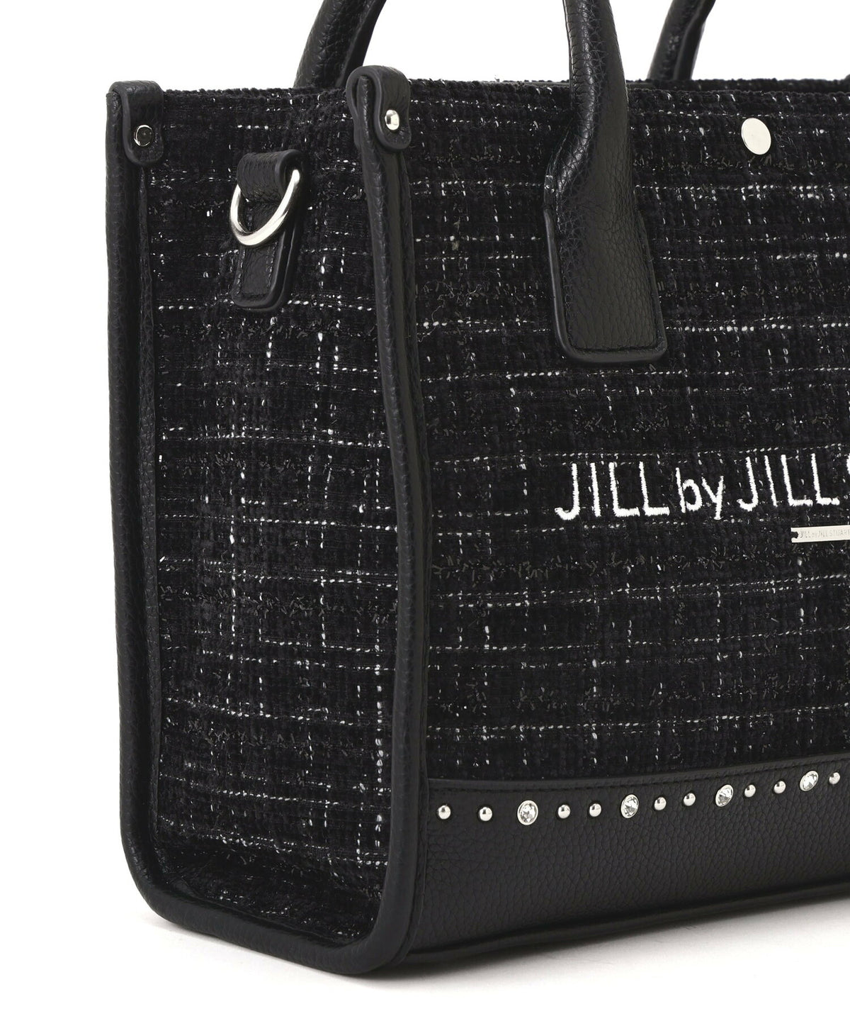 [預訂款] [請先向客服查詢日本庫存] JILL by JILL STUART- 精緻華麗閃耀水鑽撞色粗花呢雙肩帶托特包（全4色） SG0092