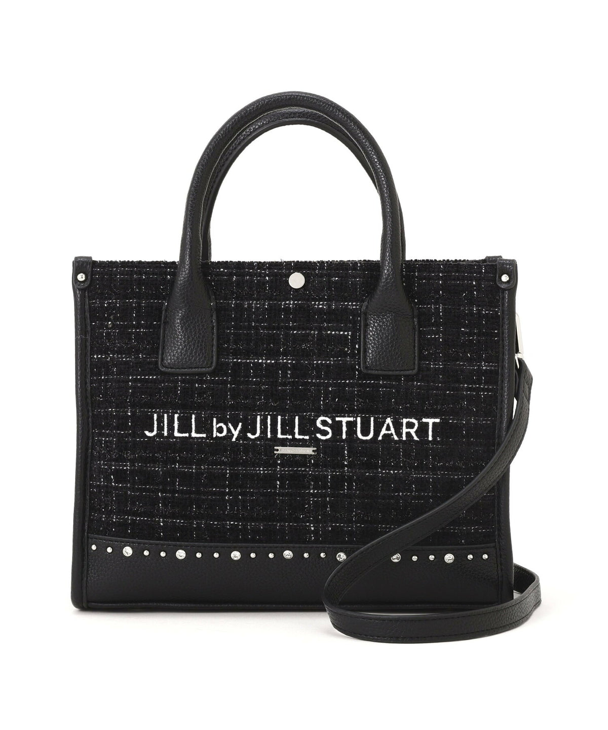 [預訂款] [請先向客服查詢日本庫存] JILL by JILL STUART- 精緻華麗閃耀水鑽撞色粗花呢雙肩帶托特包（全4色） SG0092
