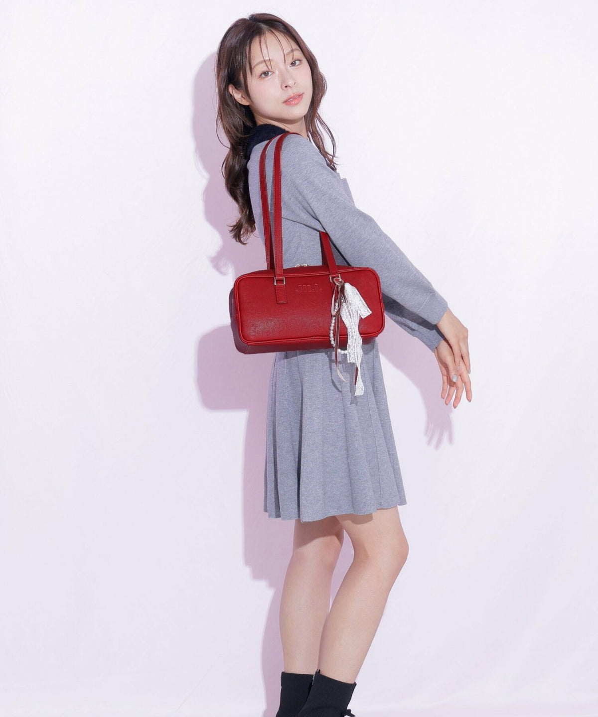 [預訂款] [請先向客服查詢日本庫存] JILL by JILL STUART- 復古英倫風極簡橫軸硬挺皮革防刮迷你波士頓包（全5色） SG0101