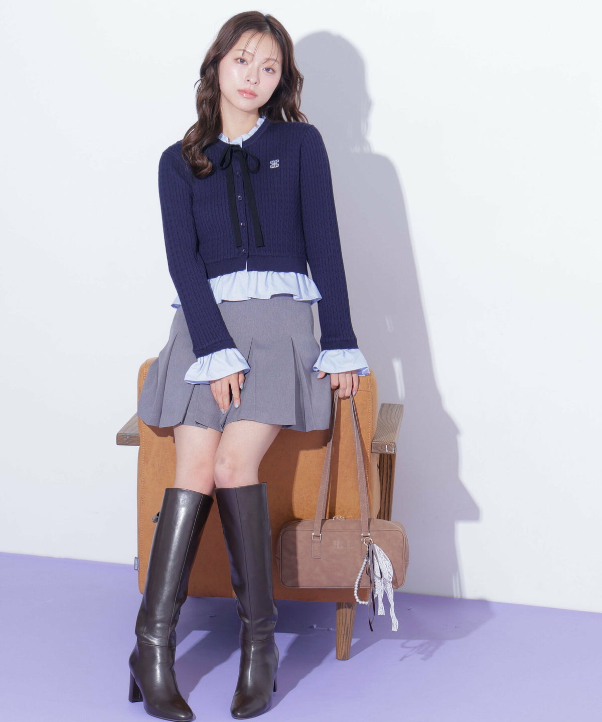 [預訂款] [請先向客服查詢日本庫存] JILL by JILL STUART- 復古英倫風極簡橫軸硬挺皮革防刮迷你波士頓包（全5色） SG0101