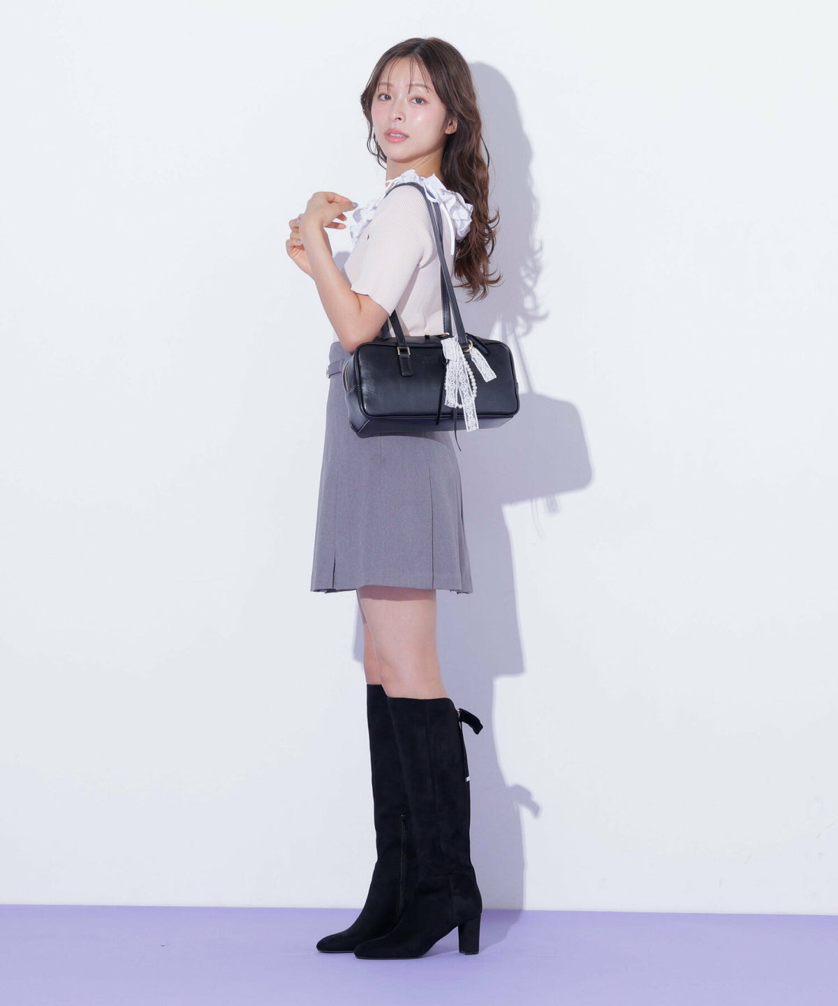 [預訂款] [請先向客服查詢日本庫存] JILL by JILL STUART- 復古英倫風極簡橫軸硬挺皮革防刮迷你波士頓包（全5色） SG0101