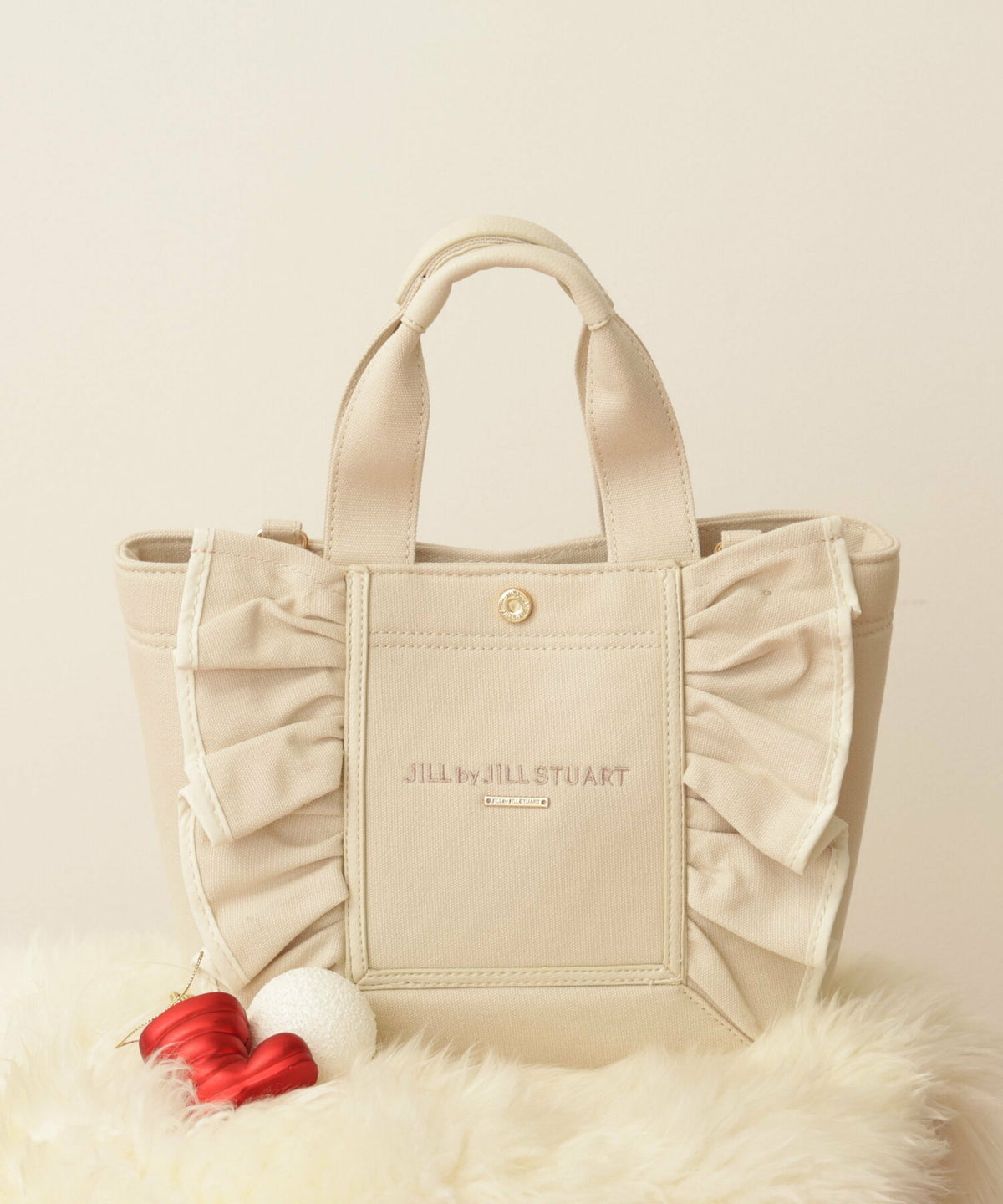 [預訂款] [請先向客服查詢日本庫存] JILL by JILL STUART- 立體框架結構大人感抓褶荷葉邊兩用手提包(小號)（全4色） SG0095