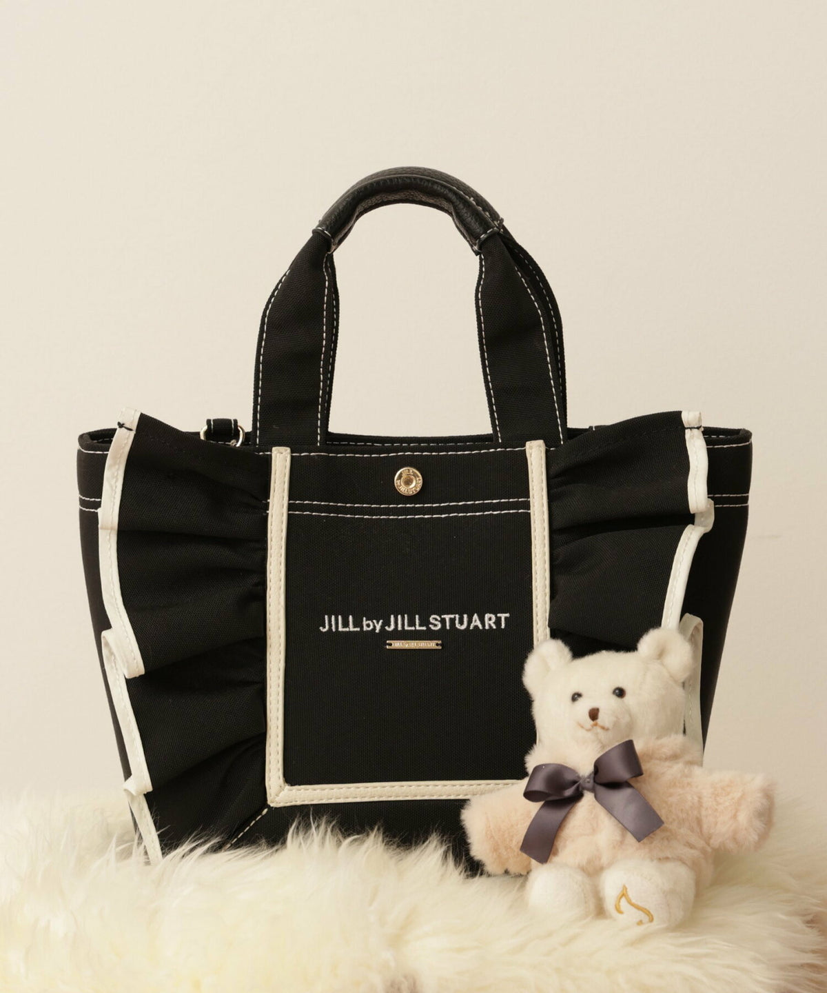 [預訂款] [請先向客服查詢日本庫存] JILL by JILL STUART- 立體框架結構大人感抓褶荷葉邊兩用手提包(小號)（全4色） SG0095