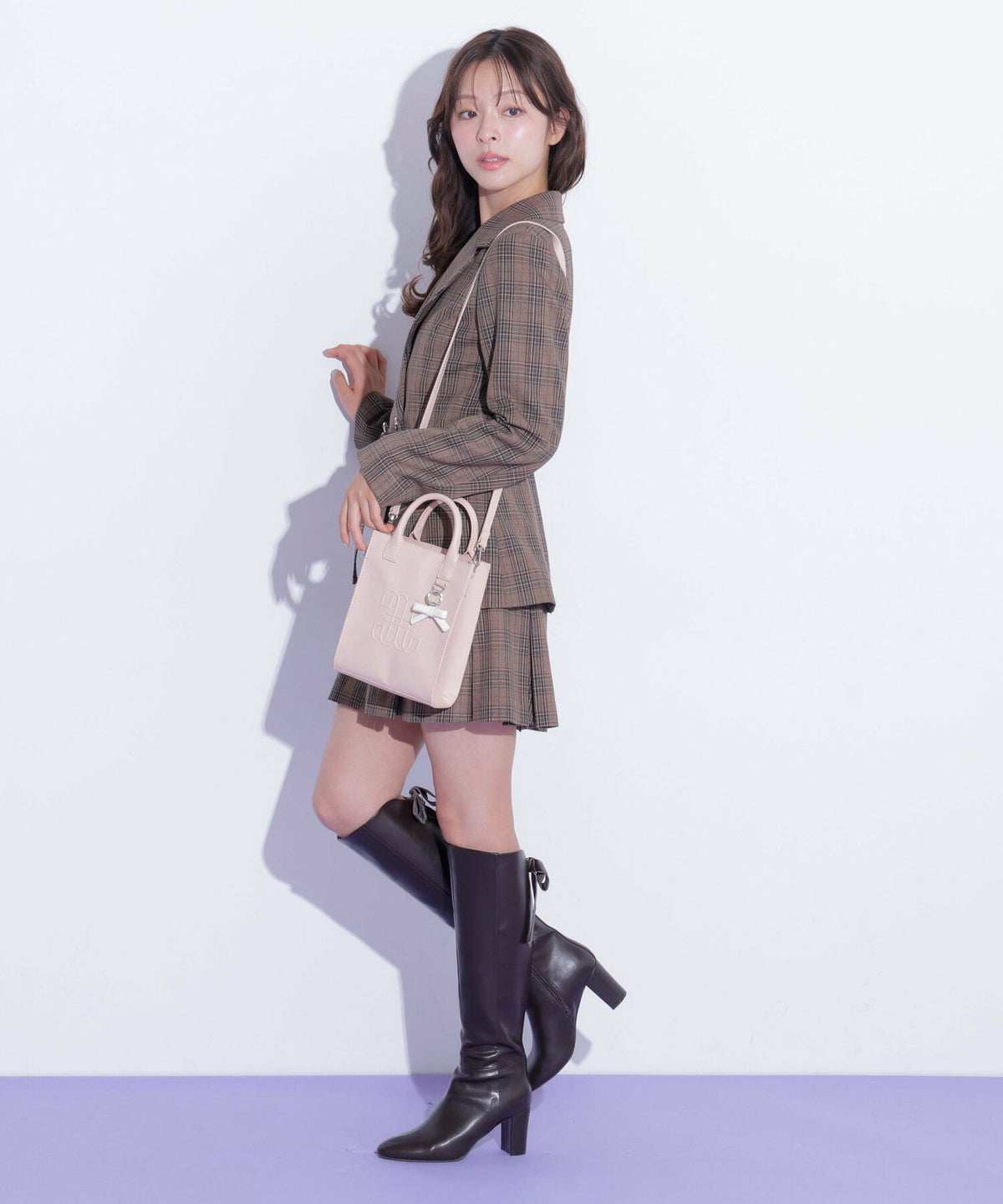 [預訂款] [請先向客服查詢日本庫存]  JILL by JILL STUART- Link J L微章皮革刺繡雙提手帆布迷你托特包（全3色） SG0091