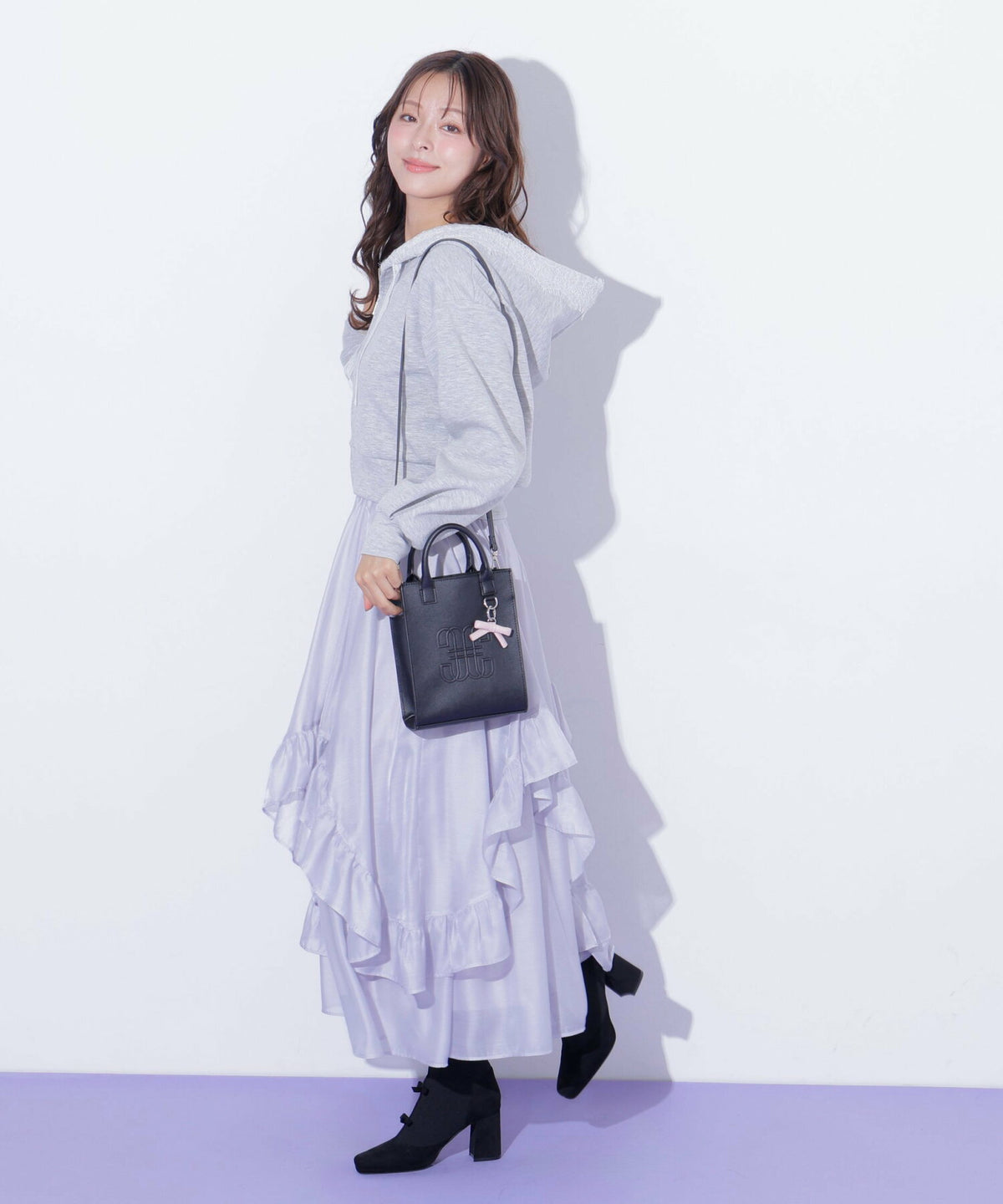 [預訂款] [請先向客服查詢日本庫存]  JILL by JILL STUART- Link J L微章皮革刺繡雙提手帆布迷你托特包（全3色） SG0091