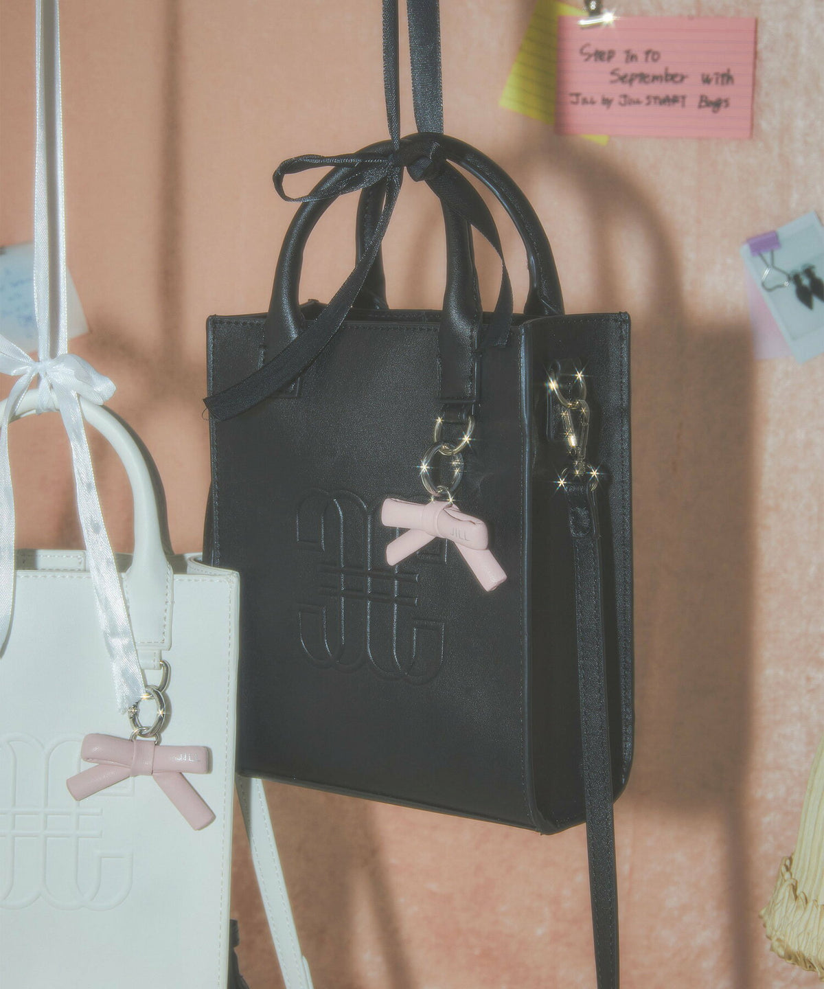 [預訂款] [請先向客服查詢日本庫存]  JILL by JILL STUART- Link J L微章皮革刺繡雙提手帆布迷你托特包（全3色） SG0091