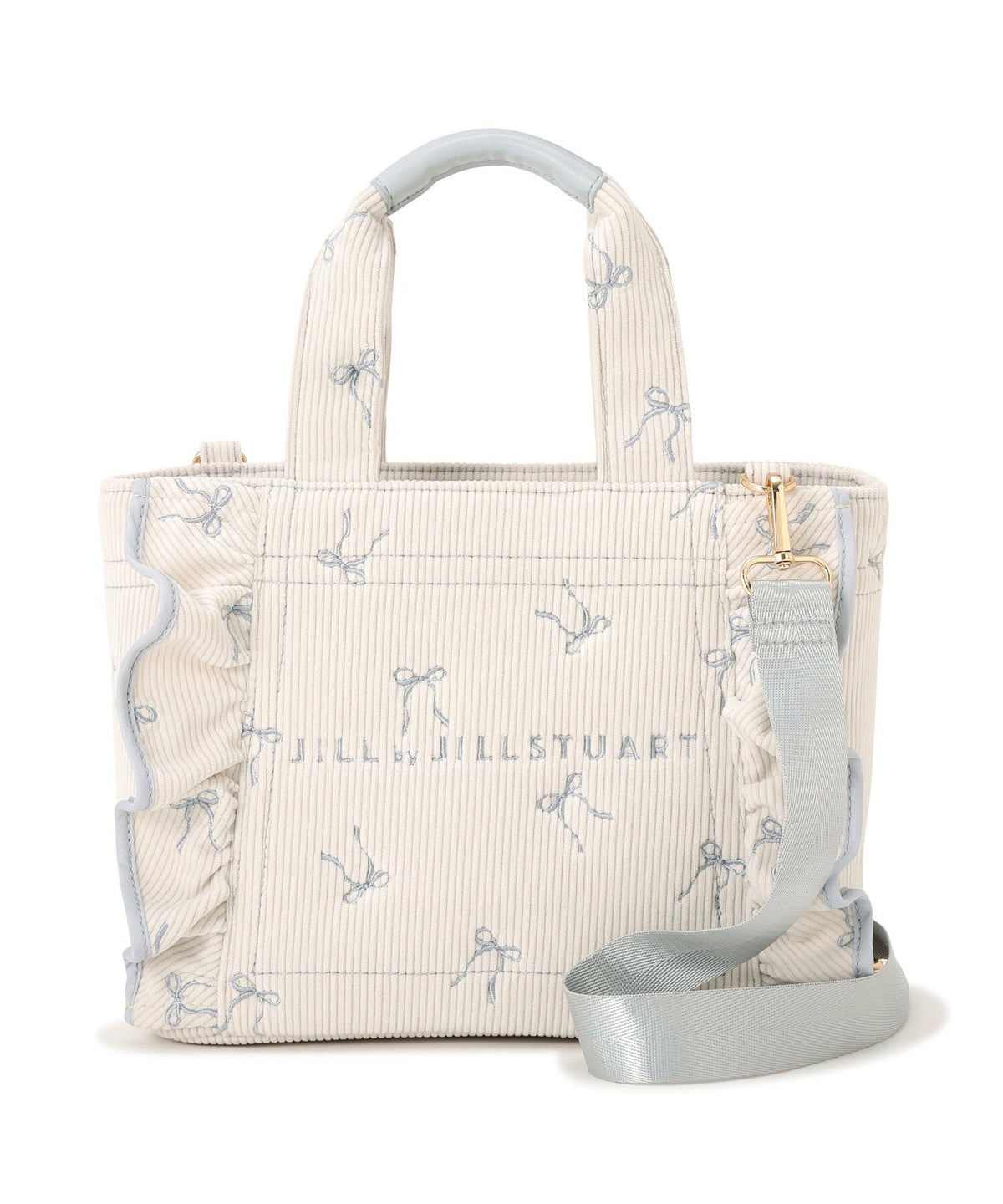 [預訂款] [請先向客服查詢日本庫存] JILL by JILL STUART- 奢華手工立體字母蝴蝶結刺繡波浪邊兩用手提包（全2色） SG0100