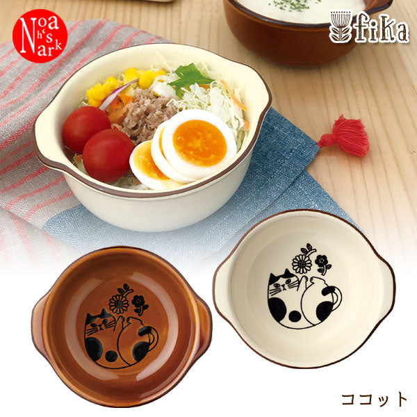 [極少量現貨！] 日本製復古風萬古燒貓咪碗(小）-白色 SH0102