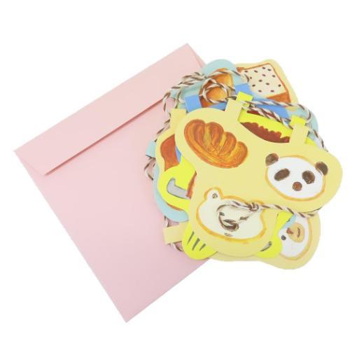 [現貨] パンどろぼう麵包小偷- 旗幟設計生日卡串 （一串9張卡連信封） SBB0133