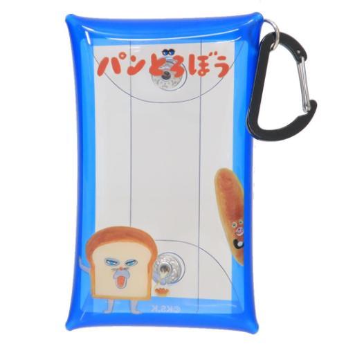 [現貨] パンどろぼう麵包小偷- 透明圖案PVC收納包附登山扣- BLUE SBB0147
