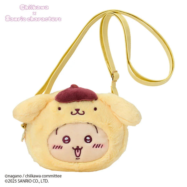 [準現貨][約11月尾-12月頭到貨]ちいかわCHIIKAWA X Sanrio 聯乘- うさぎ 兔兔 X 布甸狗 小物袋 SCH1263